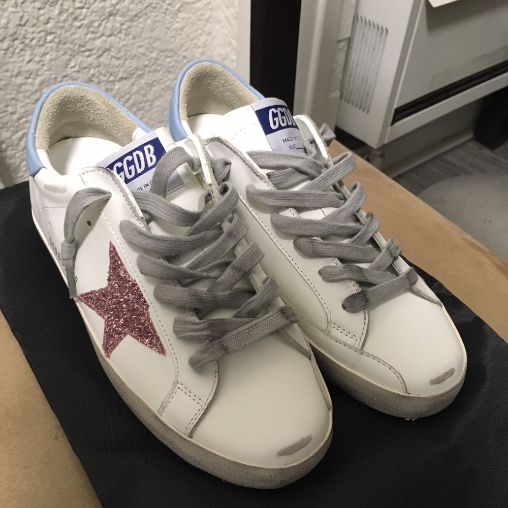 Golden Goose Glitter Superstar Sneakers Size 7